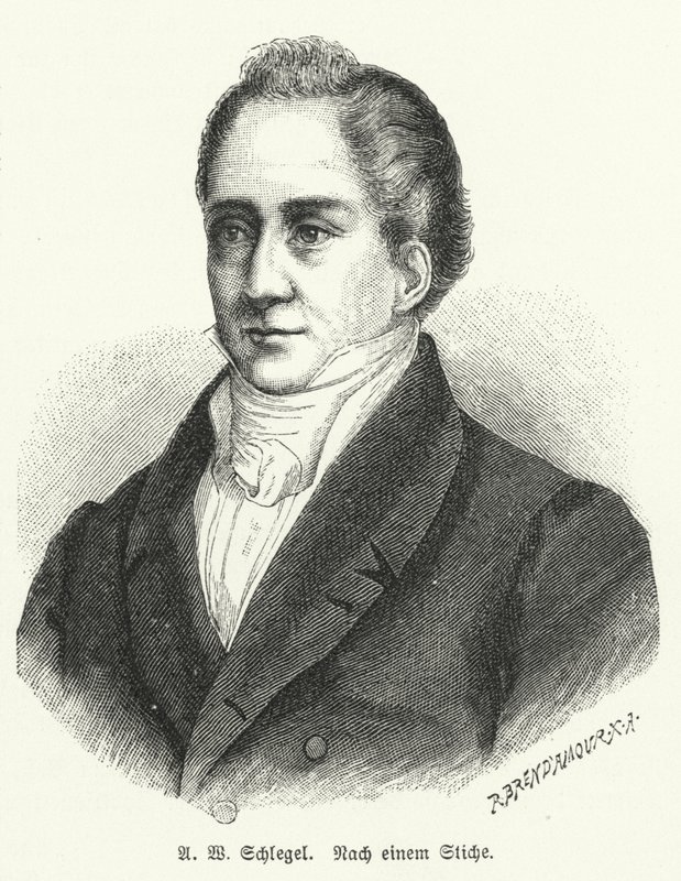 August Wilhelm Schlegel, poeta y traductor alemán de German School