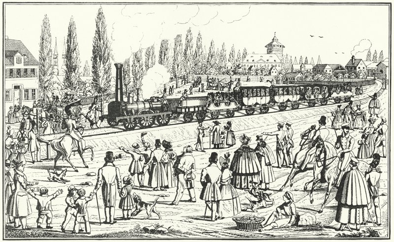 Ferrocarril Bávaro Ludwig entre Núremberg y Fürth de German School