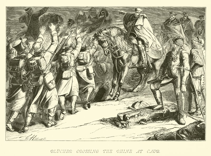 Blucher cruzando el Rin en Caub de German School