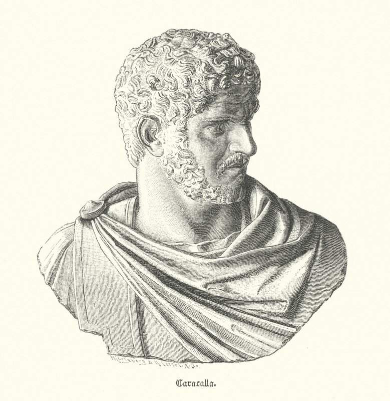 Caracalla, emperador romano (grabado) de German School