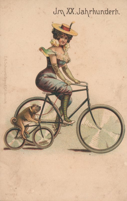 Tarjeta conmemorativa del cambio de 1900 (litografía en color) de German School