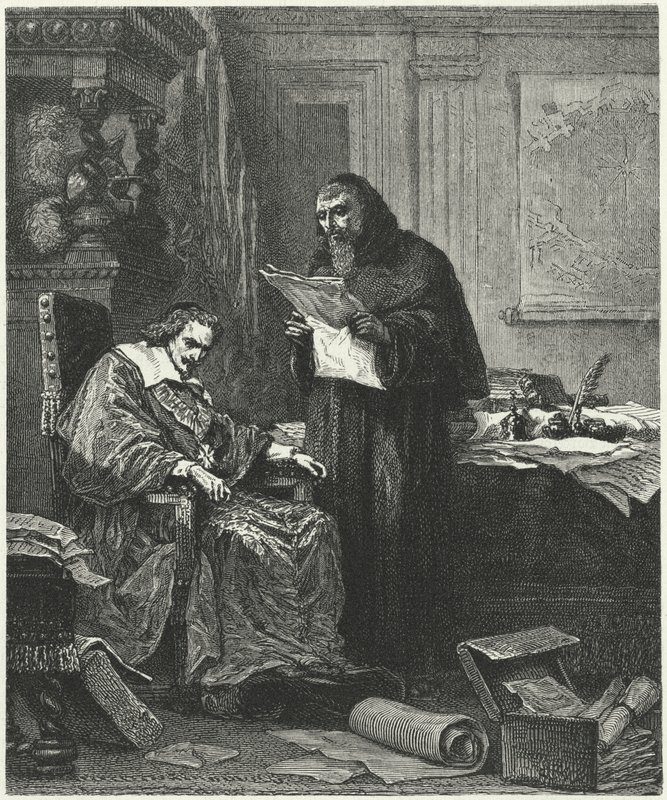 Cardenal Richelieu y su confidente y agente Pere Joseph de German School
