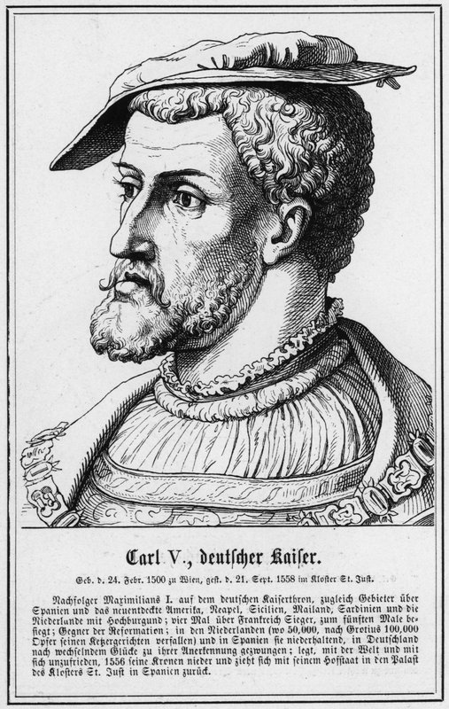 Carlos V, Emperador Alemán (grabado) de German School