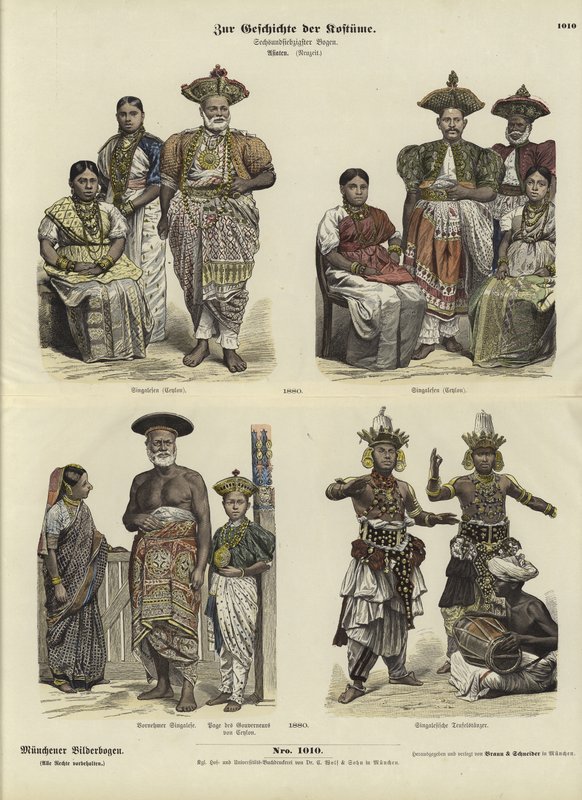 Trajes ceilandeses, 1880 de German School