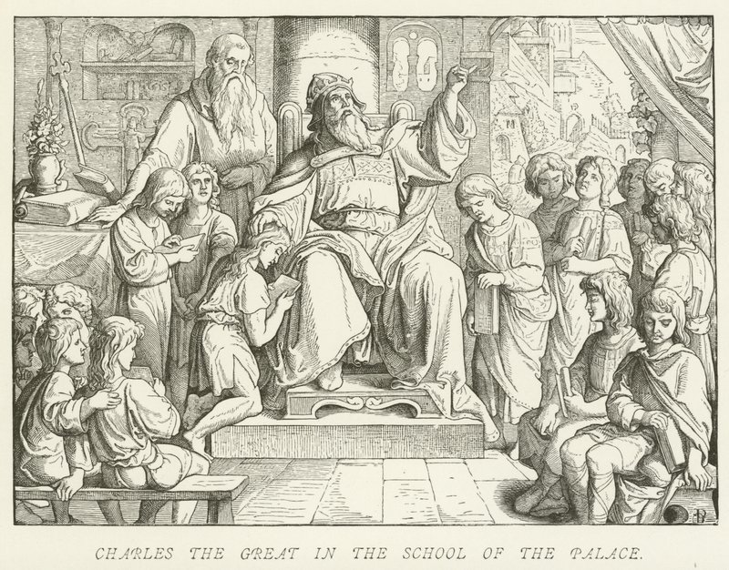 Carlomagno en la Escuela del Palacio de German School