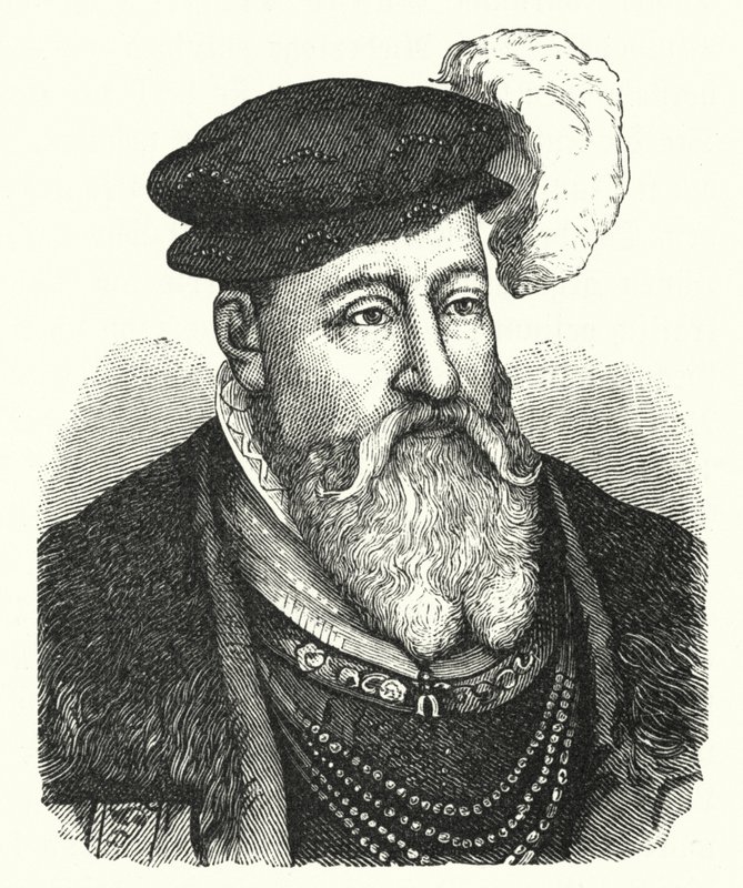 Cristián III, Rey de Dinamarca y Noruega (grabado) de German School