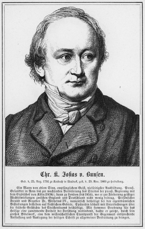 Christian Karl Josias von Bunsen (grabado) de German School