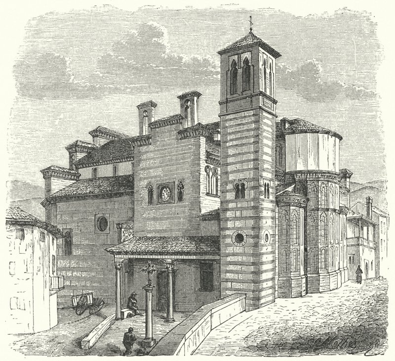 Iglesia de Santiago del Arrabal, Toledo, España (grabado) de German School