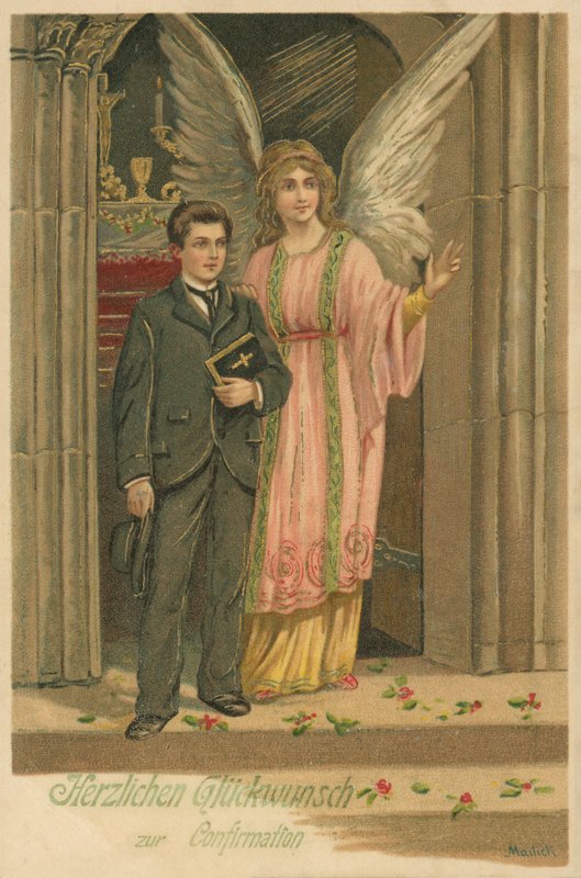Enhorabuena por su confirmación (cromolito) de German School