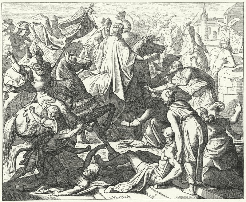 Procesión de coronación del Emperador del Sacro Imperio Romano Germánico Conrado II de German School