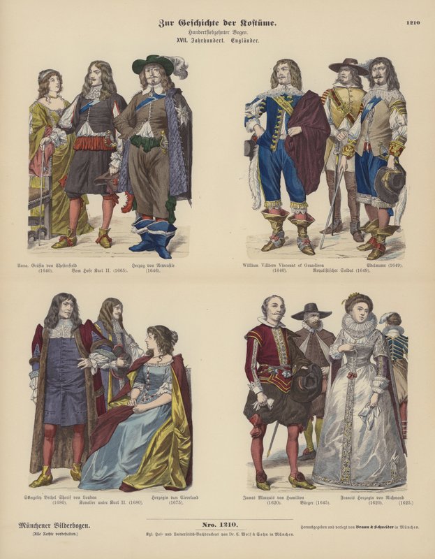 Trajes de la nobleza inglesa de German School