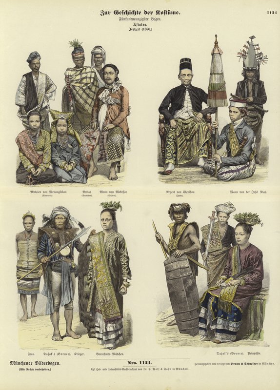 Trajes de Indonesia, 1880 de German School
