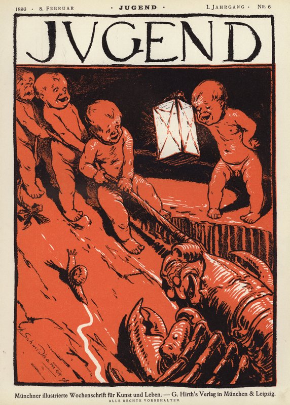 Ilustración de portada para la revista Jugend de German School