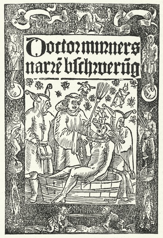 Portada de la obra Die Narrenbeschwörung de Thomas Murner de German School