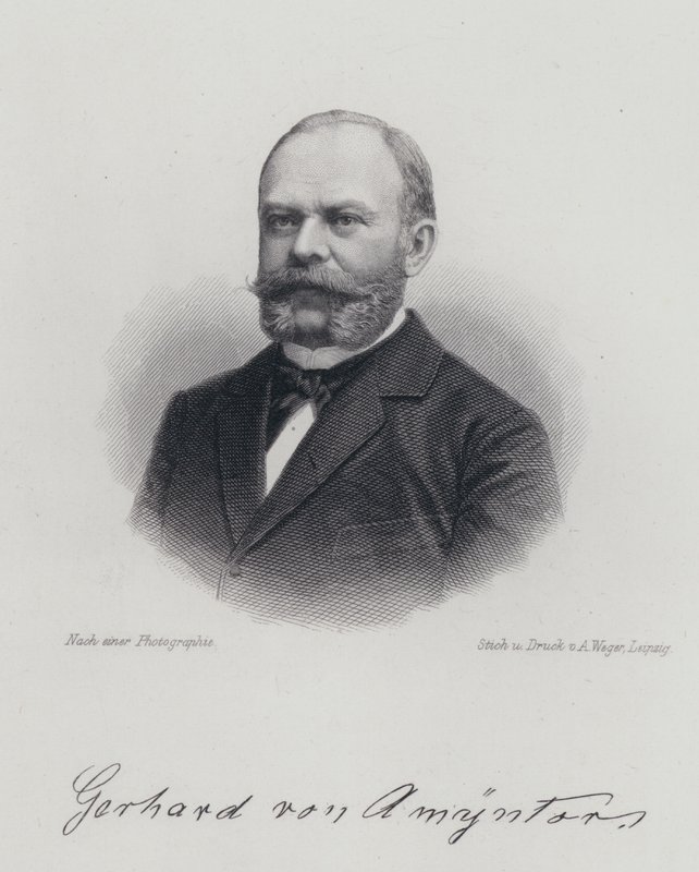 Dagobert von Gerhardt, soldado, poeta y novelista alemán (grabado) de German School