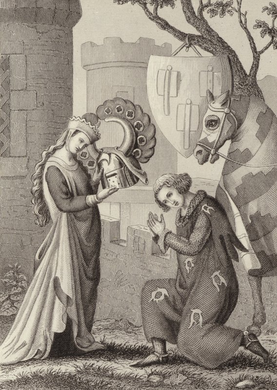 Partida de un caballero de German School