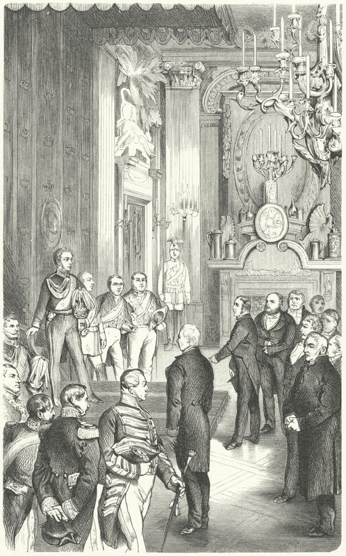 Deputation del Parlamento de Frankfurt ofreciendo la corona de Alemania al Rey Federico Guillermo IV, 1849 de German School