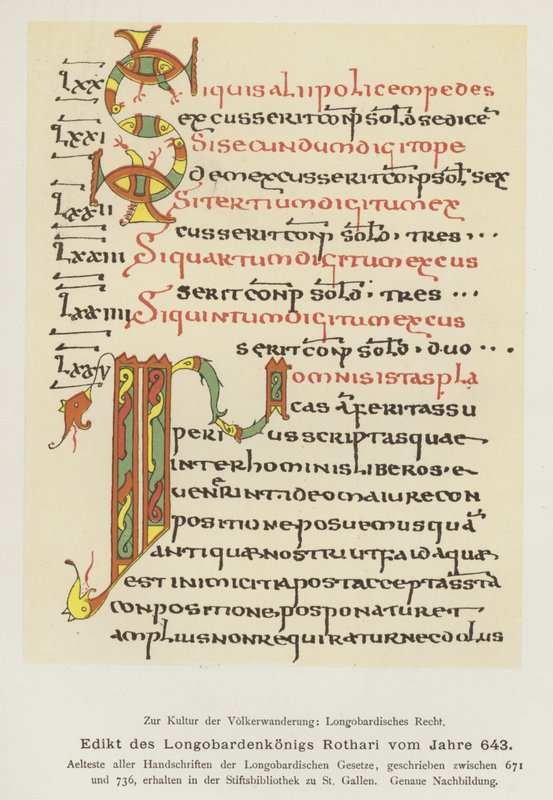Edicto de Rothari, Rey de los Lombardos, 643 de German School