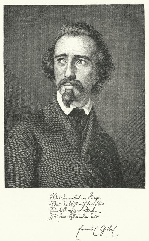 Emanuel Geibel, poeta y dramaturgo alemán (grabado) de German School