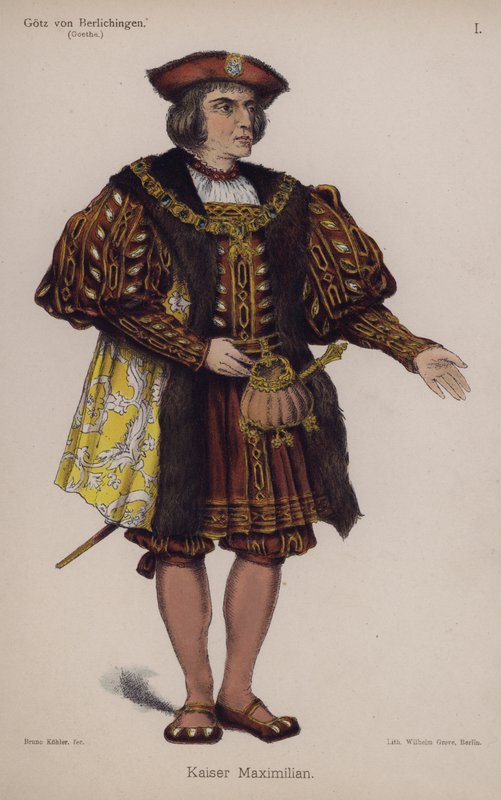 Emperador Maximiliano, de Gotz von Berlichingen por Goethe de German School