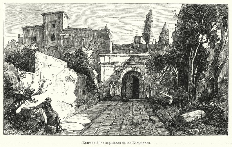 Entrada a la Tumba de los Escipiones, Roma de German School