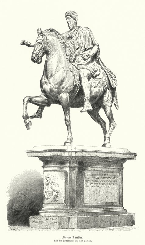 Estatua ecuestre de Marco Aurelio, emperador romano de German School