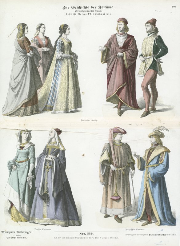 Trajes europeos, siglo XV de German School