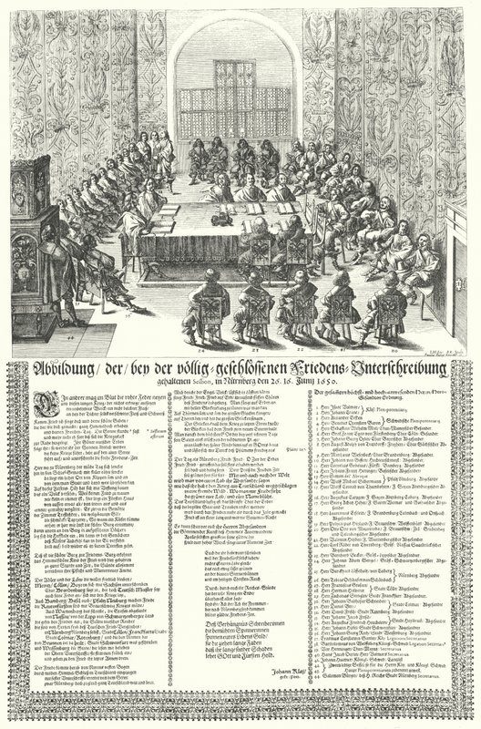 Congreso de paz europeo celebrado en Núremberg en 1650 después de la Guerra de los Treinta Años de German School