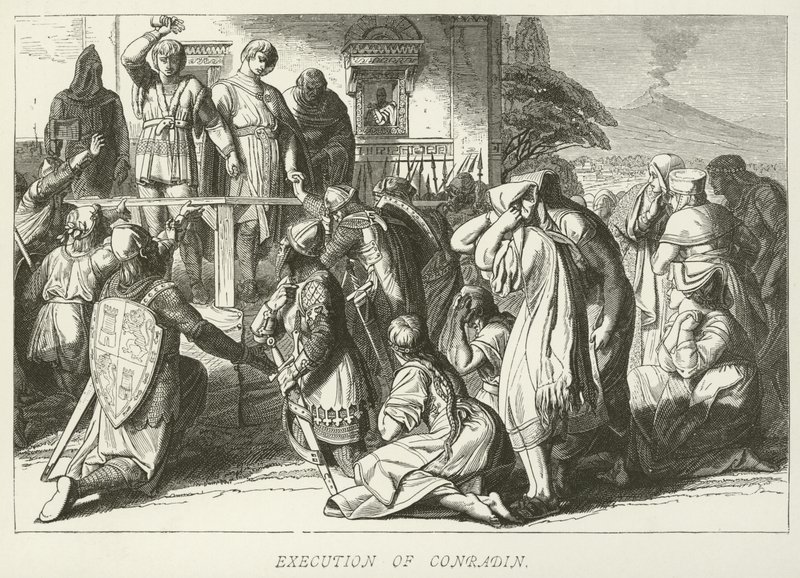 Ejecución de Conradin (grabado) de German School