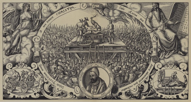Ejecución de Lippold ben Chluchim, Maestro de la Casa de la Moneda de Brandeburgo, Berlín, 28 de enero de 1573 de German School