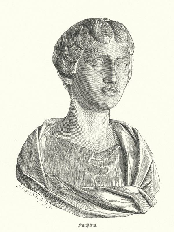 Faustina la Menor, esposa del emperador romano Marco Aurelio de German School