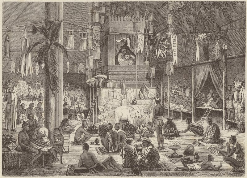 Banquete en una pagoda de German School