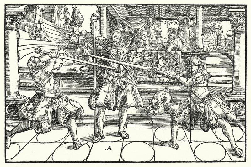 Escena de esgrima de German School