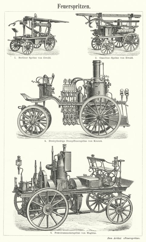 Camiones de bomberos de German School