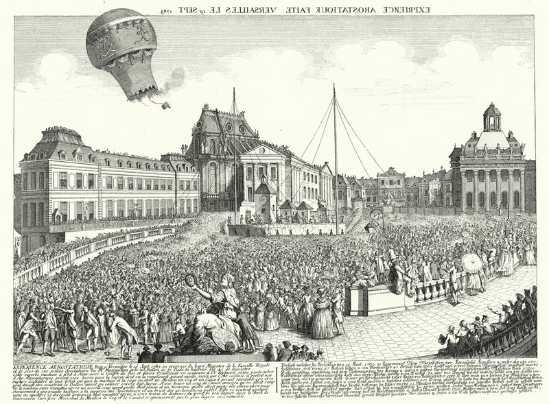 Vuelo del globo de los hermanos Montgolfier en Versalles de German School