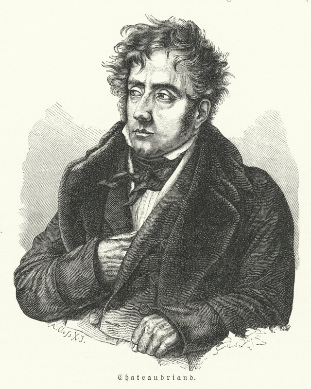François-René de Chateaubriand, novelista, político, diplomático e historiador francés de German School