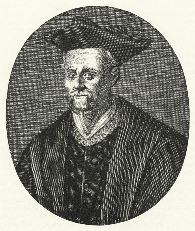 François Rabelais, escritor francés (grabado) de German School