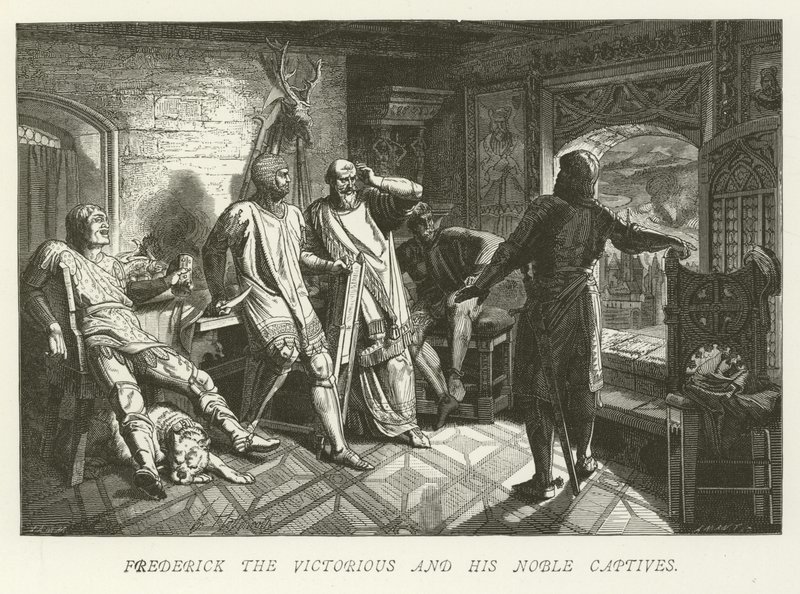 Federico el Victorioso y sus Nobles Cautivos de German School