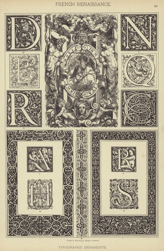 Renacimiento Francés, Adornos Tipográficos de German School