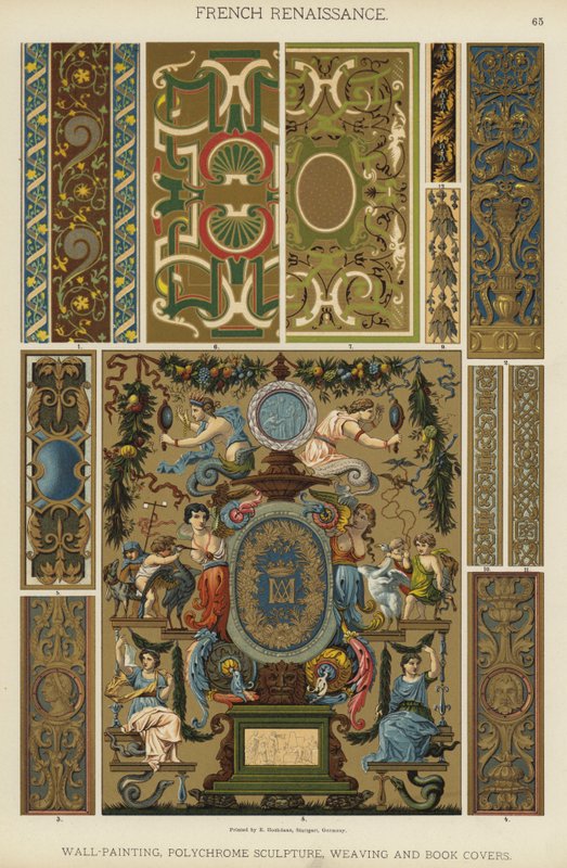 Renacimiento Francés, Pintura Mural, Escultura Policromada, Tejido y Cubiertas de Libros de German School