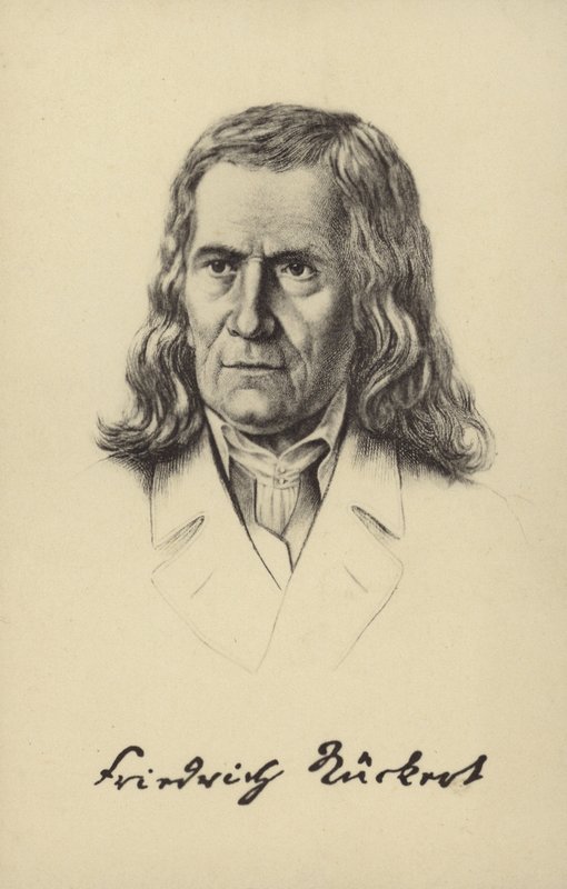 Friedrich Rueckert (1788-1866), poeta, traductor y profesor alemán de lenguas orientales (litografía) de German School