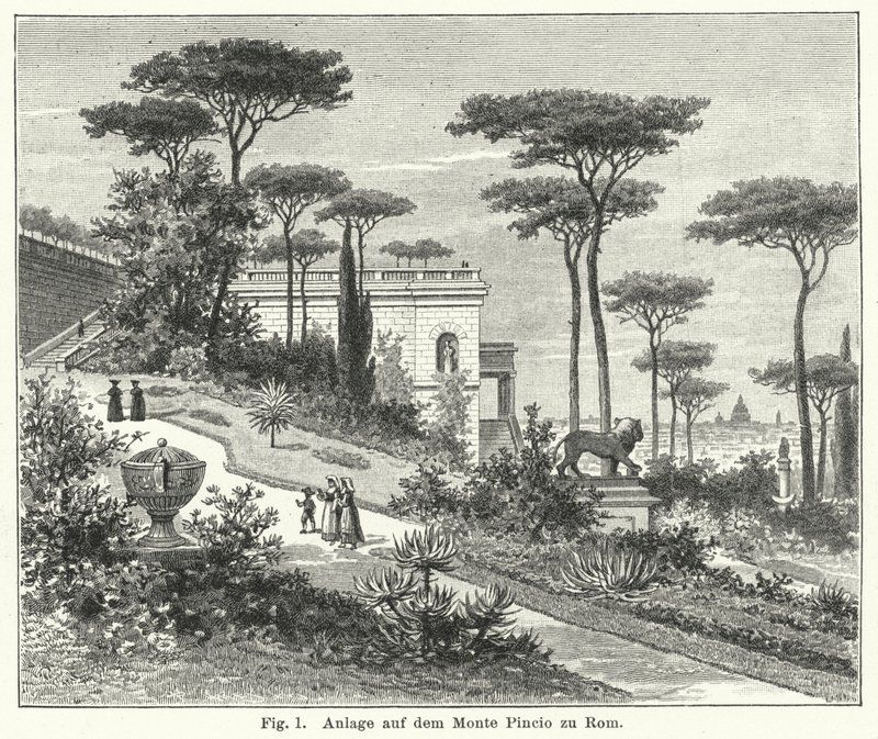 Diseño de jardín: Monte Pincio, Roma, Italia de German School