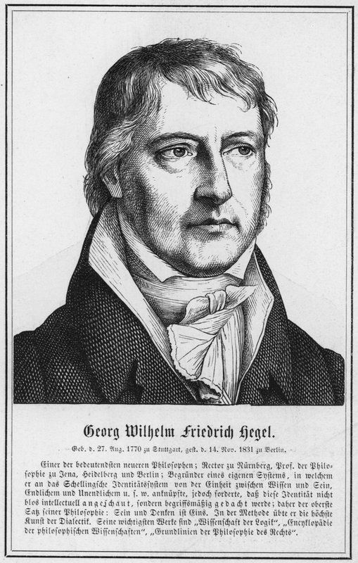 Georg Wilhelm Friedrich Hegel (grabado) de German School