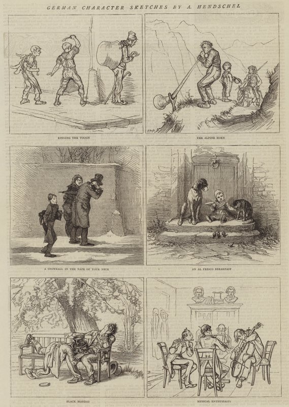 Bocetos de personajes alemanes de German School