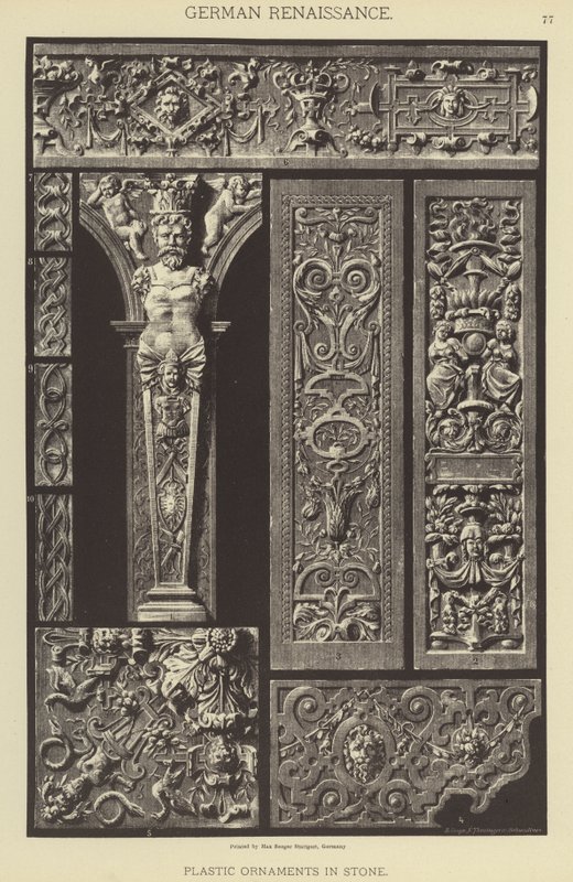 Renacimiento Alemán, Ornamentos Plásticos en Piedra de German School