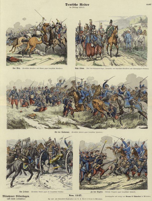 Caballería alemana de la Guerra Franco-Prusiana, 1870-1871 de German School