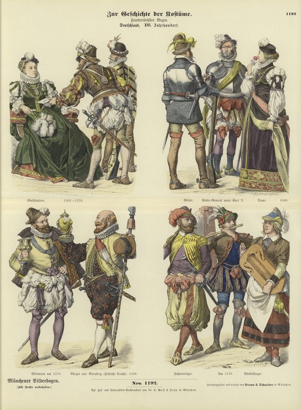 Trajes alemanes, siglo XVI de German School