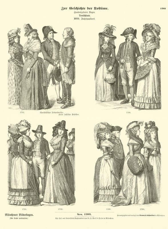 Trajes alemanes, siglo XVIII de German School