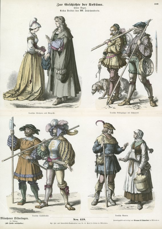 Trajes alemanes, principios del siglo XVI de German School