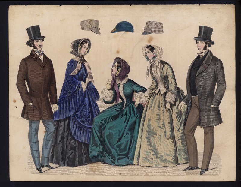 Placa de moda alemana, mediados del siglo XIX de German School
